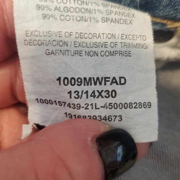 WRANGLER FLARE LEGS RAW HEM. 13/14 X 30 DENIM JEANS WESTERN - Picture 7 of 8